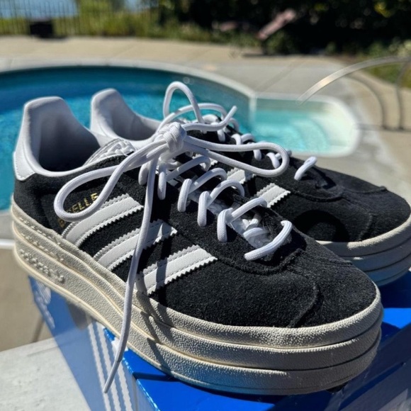 Adidas Gazelle BOLD Black and White Platform Size 8.5w/7m - Picture 8 of 8